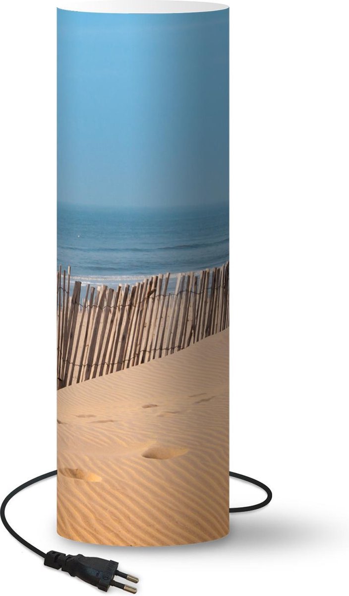 Lamp - Nachtlampje - Tafellamp slaapkamer - Strand - Zee - Palen - 50 cm hoog - Ø15.9 cm - Inclusief LED lamp