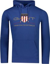 Gant Sweater Blauw Normaal - Maat XXL - Heren - Herfst/Winter Collectie - Katoen;Polyester