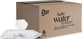 Etos waterwipes babydoekjes - billendoekjes - plasticvrij - 360 stuks ( 6 x 60 stuks)