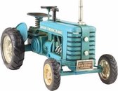 Miniatuurmodel oude Tractor - Blauw - 15,5 x 27 x 16,5 cm