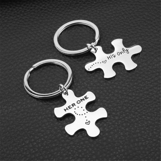Koppel Sleutelhanger | Valentijn | RVS | Liefdes Cadeau | Romantisch | Cadeau voor je