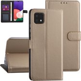Goud hoesje voor de Samsung Galaxy A22 - Booktype - Pasjeshouder - Magneetsluiting - 5G