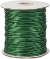 Waxkoord 0.5mm (Kunststof)/Lengte 1.50 Meter/Kleur"Groen"/Sieraden Maken