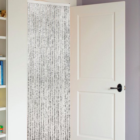 MaxxHome Kattenstaart Vliegengordijn - Deurgordijn - 100x230cm - Grijs van Merkloos — afbeelding 4