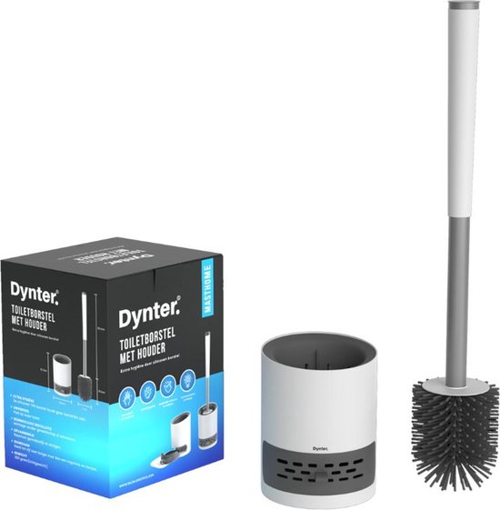 Dynter. TB362 Plus - WC Borstel - Hygiënische Toiletborstel met Houder - Wit