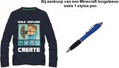 Minecraft T-shirt Longsleeve. Maat 134 cm / 9 jaar + EXTRA 1 Stylus Pen.