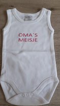 WDLS- Baby-Romper Oma's meisje-Bedrukt Rompertje-maat 50/56