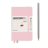 Leuchtturm1917 A6 Pocket Weekly Planner 2022 hardcover Powder