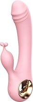 Rabbit Pro 2 - 10 trilstanden - USB en Snel oplaadbaar – Clitoris Stimulatie - sensationele structuur – Tegelijkertijd vibreren en penetreren – Velvet Pink