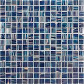 1,04m² - Mozaiek Tegels - Amsterdam Vierkant Donker Blauw 2x2