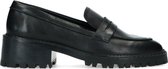Sacha - Dames - Zwarte leren loafers - Maat 38