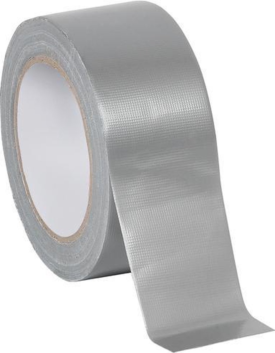 Tape quantore duct 48mm x 50m zilver | Stuk a 1 rol | 12 stuks
