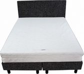 Bedworld Boxspring 200x220 - Stevig - Tweedlook - Antraciet (M96)