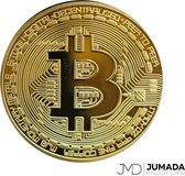 Jumada's Bitcoin Cryptomunt Souvenir - Coin - Munten - Verzamelaars Munt - RVS - Goudkleurig