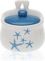 Zoutvaatje met deksel Blue Sea Keramisch (8,1 x 12,2 x 12,3 cm)