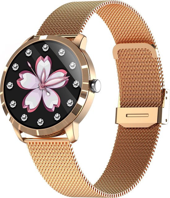 Belesy® Q8LG 2022 - Smartwatch Dames – Smartwatch Heren - Horloge- 1.09 inch - Kleurenscherm - Stappenteller - Bloeddruk - Hartslag - 75+...