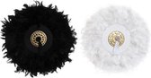 Wanddecoratie DKD Home Decor Polyester Veren Chic (2 pcs)