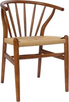 Keukenstoel DKD Home Decor Papier Rotan Olmenhout (57 x 47 x 80 cm)