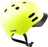 Optimiz urban fietshelm - CE EN 1078 - fluo geel - ledlicht - M (55-58cm)