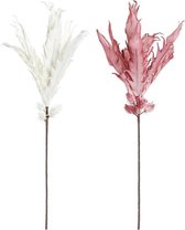 Boeketten DKD Home Decor Wit Roze EVA (Ethyleenvinylacetaat) (2 pcs)