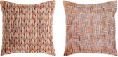 Kussen DKD Home Decor Gevlochten Polyester (2 pcs) (45 x 11 x 45 cm)