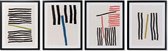 Schilderij DKD Home Decor Lines (35 x 3 x 45 cm)