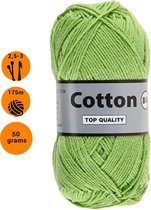Lammy yarns Cotton eight 8/4 dun katoen garen - groen (046) - pendikte 2,5 a 3mm - 1 bol van 50 gram