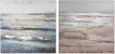 Schilderij DKD Home Decor Canvas Abstract (2 pcs) (100 x 3.8 x 100 cm)