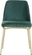 Stoel DKD Home Decor Groen Polyester Ijzer Gouden (48 x 48 x 82 cm)