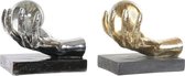 Decoratieve figuren DKD Home Decor Hars Kristal (2 pcs) (20 x 14 x 18 cm)