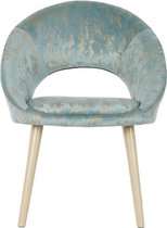 Stoel DKD Home Decor Groen Polyester Berken Gouden (63 x 53 x 83 cm)