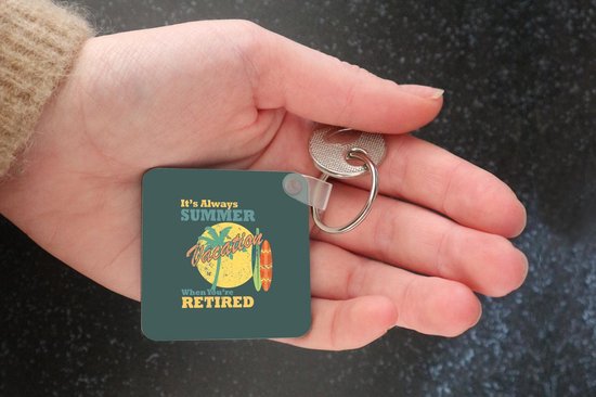 Porte-clés - Vintage - Planche de surf - Palmier - Plastique