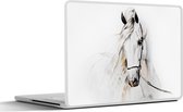 Laptop sticker - 11.6 inch - Paard - Hoofdstel - Zwart - Meisjes - Kinderen - Meiden