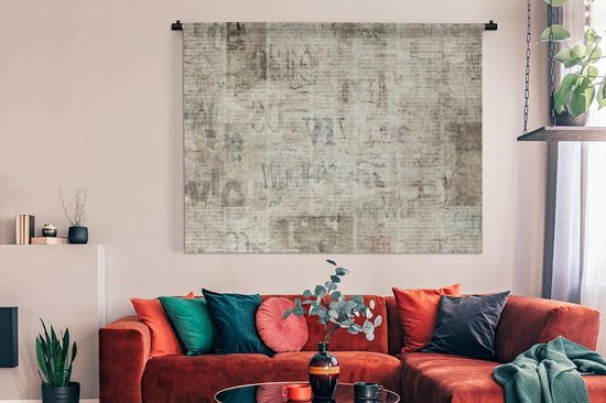 Tapisserie - Journal - Vintage - Papier - 180x135 cm - Tapisserie