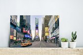 Wanddecoratie Metaal - Aluminium Schilderij Industrieel - New York - Geel - Manhattan - 30x20 cm - Dibond - Foto op aluminium - Industriële muurdecoratie - Voor de woonkamer/slaapkamer