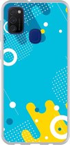 Smartphonebooster Telefoonhoesje - Back Cover - Geschikt Voor Samsung Galaxy M21 - Blue En Blue