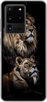 Geschikt voor Samsung Galaxy S20 Ultra hoesje - Leeuw - Leeuwin - Portret - Siliconen Telefoonhoesje