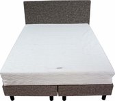 Bedworld Boxspring 140x210 - Stevig - Wol look - Donker grijs (WL89)