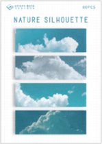 Wolken Plakkende Bladwijzers | Mooie Pluizige Witte Wolken | Kleine Plakkers | Plaknotities | Plakbladwijzers | Plakmemoblokken | Pagina Scheiding | Herken Belangrijke Pagina's | B