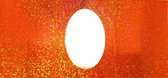 Ovaal Passe Partout Kaarten – Holografisch Oranje – 3delig - 40 Kaarten met 40 Enveloppen – Maak wenskaarten voor elke gelegenheid