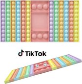 XXL Pop it - Fidget toy - Zacht kleur Bordspel met twee Dobbelstenen- Onder de 15 euro - Bekend van Tik Tok - Pop it - Cadeautip - zachtkleur Fidget pop it
