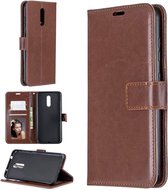 Portemonnee Book Case Hoesje Geschikt voor: Nokia 3.2 -  bruin