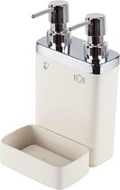 Viva Keuken Zeepdispenser met sponshouder | Beige