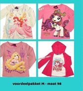 Disney voordeel pakket meisjes - maat 98 - Prinsessen en Filly Elves t-shirt lange mouw longsleeve - per 4 stuks extra goedkoop