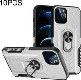 10 PCS Shield Armor PC + TPU-beschermhoes met 360 graden rotatieringhouder voor iPhone 11 Pro Max (zilver)