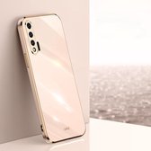 Voor Huawei nova 6 5G XINLI Rechte 6D Plating Gold Edge TPU Shockproof Case (roze)