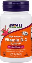 Vitamine D3 2000IU 240 softgels Now Foods - iHealthy