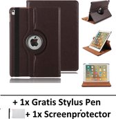 Luxe 360 Graden Draaibaar Hoesje Geschikt Voor Apple iPad Pro 12.9 Inch (2021) Wifi/5G Tablet - Auto Sleep/Wake & Standaard - Draaibare Smart Cover Case Met Screenprotector - PU Leren Multi-S