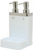 Viva Keuken Zeepdispenser met sponshouder| Wit