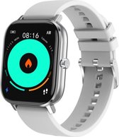 DrPhone GTE3 Smart - Metalen Smartwatch Met belfunctie - GPS (smartphone) - Auto Sport - Notificaties - Mail lezen - Geschikt Voor iOS/Android - - Mist Gray
